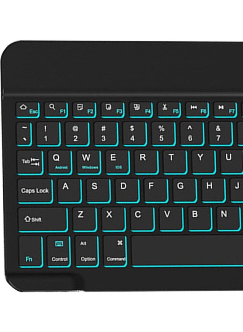 Slim Rechargeable Bluetooth Keyboard and Mouse Combo with 7-Color Backlight for iPad 9th 8th Gen iPad Pro Air Mini iPhone 14 13 12 Pro - Image 4