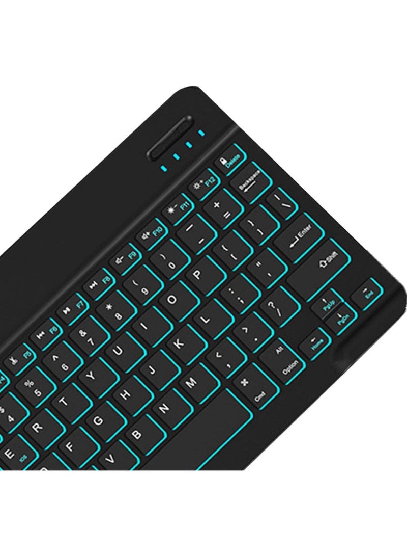 Slim Rechargeable Bluetooth Keyboard and Mouse Combo with 7-Color Backlight for iPad 9th 8th Gen iPad Pro Air Mini iPhone 14 13 12 Pro - Image 5