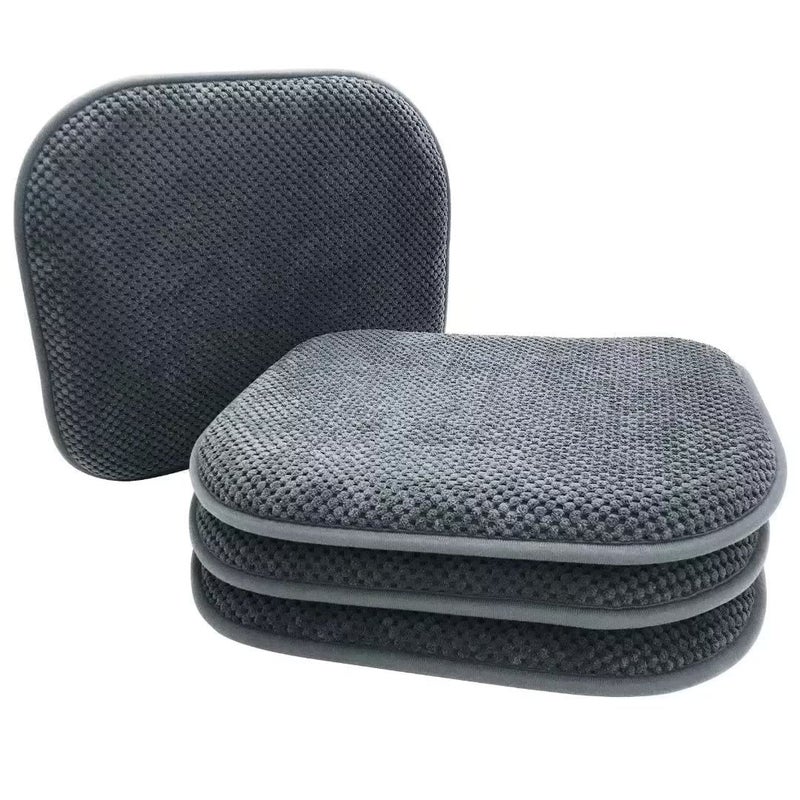 PAGGED Grey Foam Seat Cushions Kitchen Chairs Pads for Dining Chairs Non Slip Patio Seat Cushions Set of 4 Washable U Shaped Soft Thick Large Metal Wooden Chair Cushions17 x 15