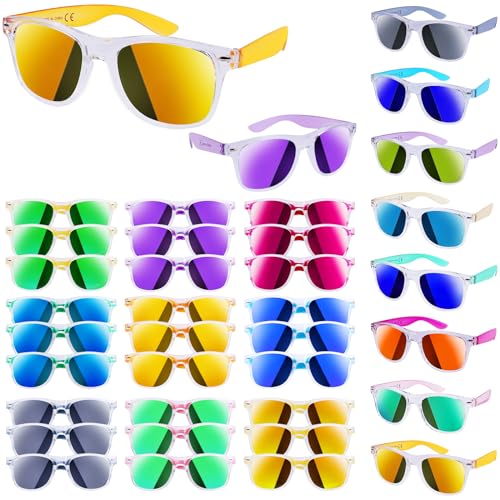 weilaga 32 Pack Sunglasses Bulk for Party favors,Neon Sun Glasses with UV400 Protection,Great Gift for Pool&Beach Party,Birthday,Goody Bag Filler,Outdoor Party Supplies for Kid Teen Adult - Image 1
