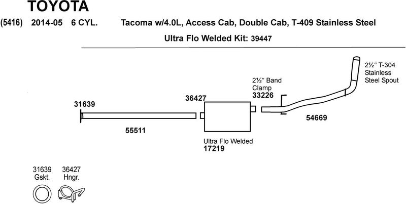 Dynomax 36427 Exhaust System Hanger for Toyota Tacoma - Image 3