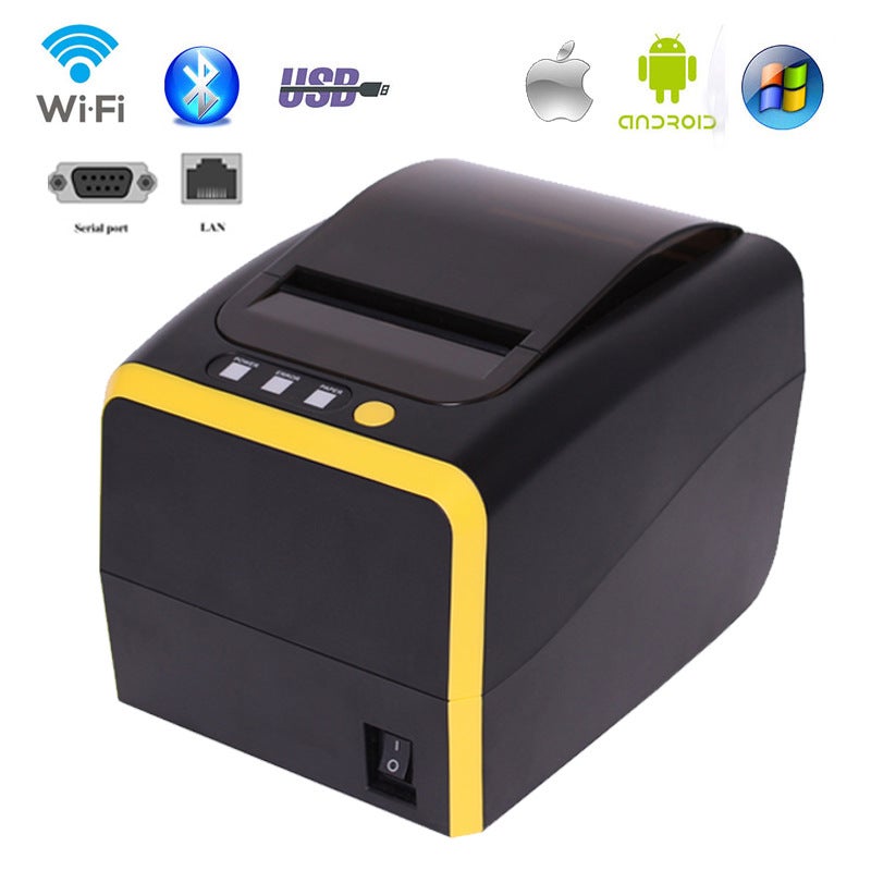 80Mm Receipt Printer For Catering, Takeaway, Supermarkets, Wall-Mountable, Bluetooth, Wifi, Thermal Receipt, Commercial Barcode - Image 1