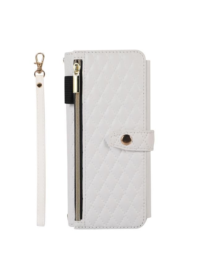 S-TOP Case For Samsung Galaxy Z Fold4 Crossbody Diamond Lattice Folding Leather Phone Case - Image 2