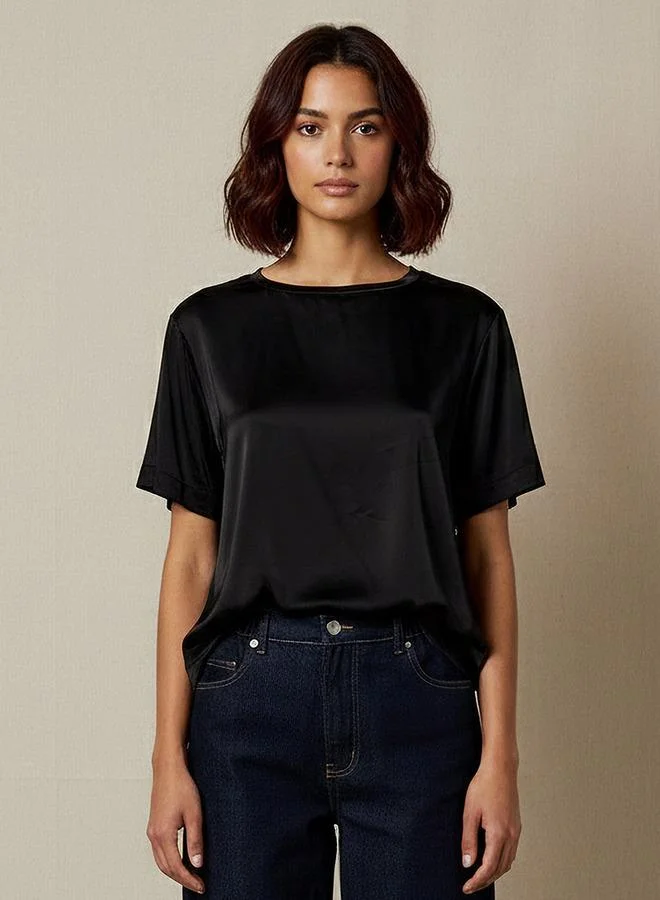 Iconic Iconic Regular Fit Viscose T-shirt