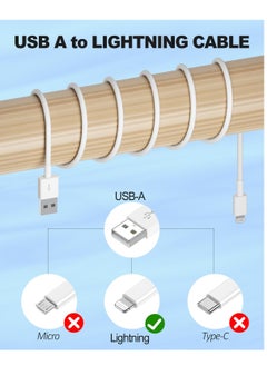 LIVVY 1-Pack USB-A to Lightning Cable for iPhone 14/13/12/11 Pro Max, iPad -Fast Charging & High-Speed Data Sync, White  - Image 4
