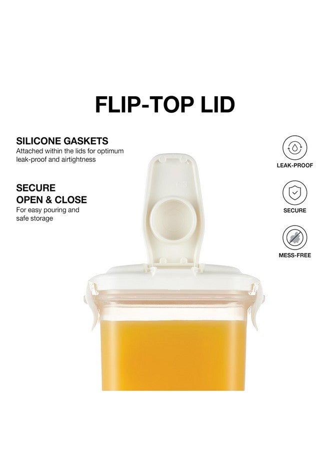 LocknLock Aqua Fridge Door Water Jug with Handle BPA Free Plastic Pitcher with Flip Top Lid Perfect for Making Teas and Juices, 2 Quarts, Ivory - Image 5