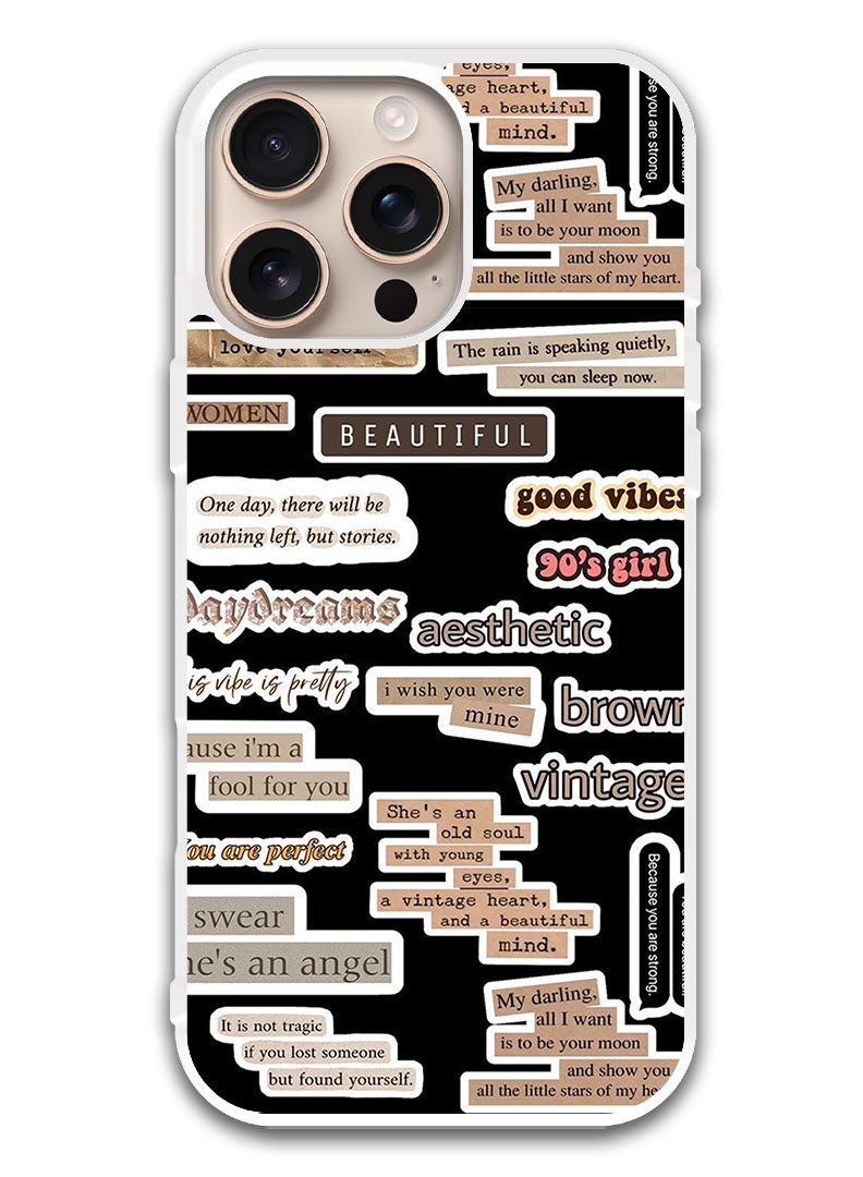 Theodor Protective Case Cover For APPLE IPHONE 16 Pro Beautiful Quote (White Bumper) - Image 1