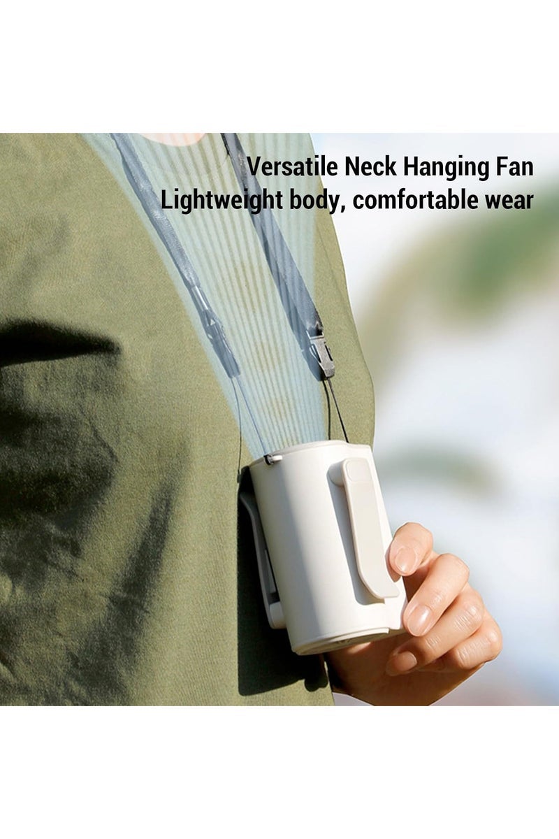 FEND Adjustable Portable Waist Fan with 4000mAh Rechargeable Battery – USB Clip-On Neck Cooling Fan for Outdoor Activities, Camping, Travel, and Sports – Ultra Quiet, Lightweight, White Design for Hands-Free Cooling Anywhere Anytime - Image 4