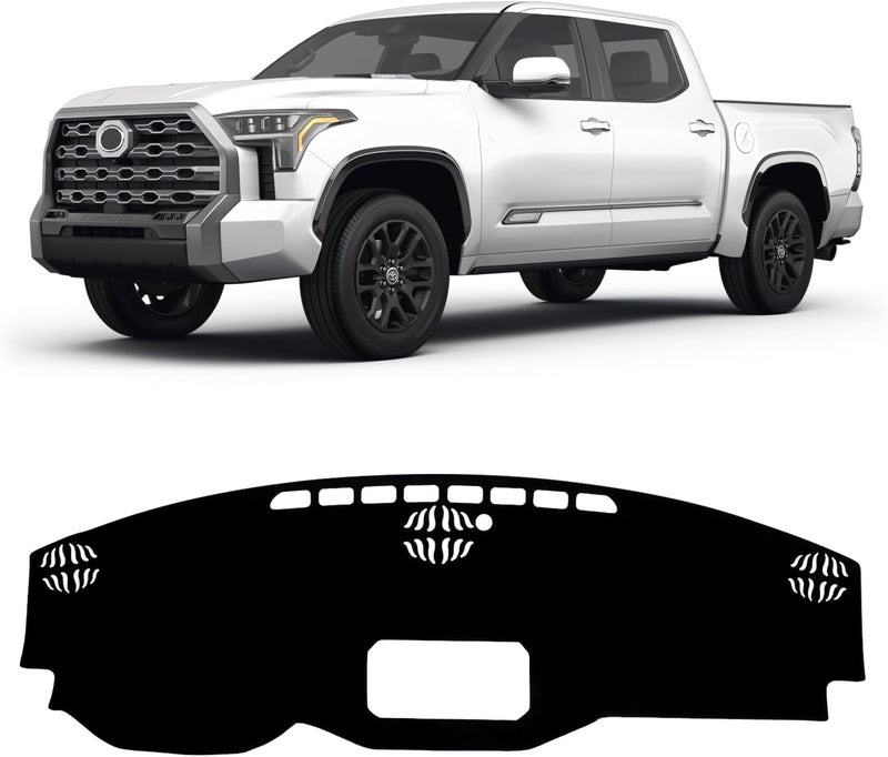 FIILINES Dash Cover Compatible with 2022 2023 2024 Toyota Tundra Dashboard Cover Mat for Tundra Accessories Sunshade Nonslip Mesh Protector No Glare - Image 1