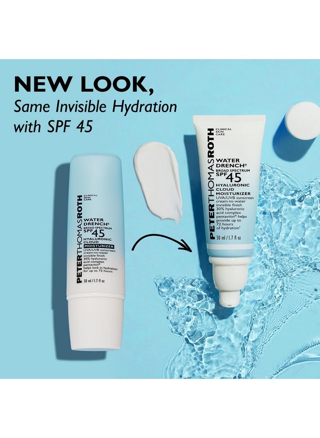 PETER THOMAS ROTH Peter Thomas Roth | Water Drench Broad Spectrum SPF 45 Hyaluronic Cloud Moisturizer | SPF Moisturizer For Face, Lightweight Sunscreen For Face (Pack of 1)  - Image 4
