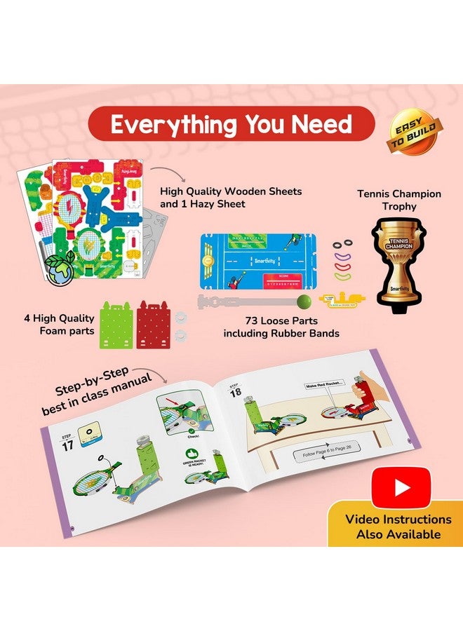 سمارتيفيتي مجموعة لعبة تنس الطاولة Smartivity للأطفال من سن 6 إلى 12 عامًا، لعبة STEM للاعبين مع مضارب ميكانيكية ولوحة نتائج، هدية عيد ميلاد للأولاد والبنات من سن 6 و7 و8 و9 و10 و11 و12 و13 و14 عامًا، تنس الطاولة - Image 5