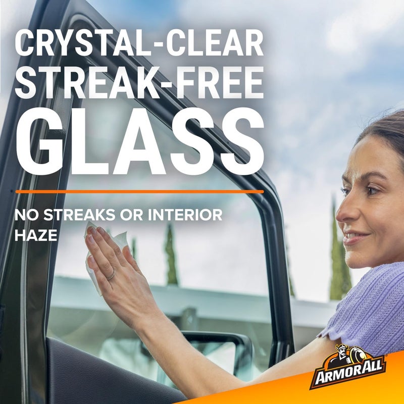 Armor All Glass Wipes - Biodegradable Cleaning Wipes for Car Windows (20 Count) - Image 2