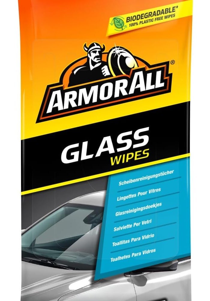 Armor All Glass Wipes - Biodegradable Cleaning Wipes for Car Windows (20 Count) - Image 1