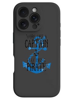 Protective Slim Fit Case Liquid Silicone Cover with Full Body Protection Anti-Scratch Shockproof Case For iPhone 16 Pro Black - Work like a Captain