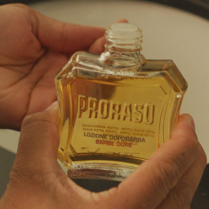 Proraso After Shave Lotion, Moisturizing and Nourishing for Coarse Beards with Sandalwood Oil and Shea Butter, 3.4 Fl Oz - Image 4
