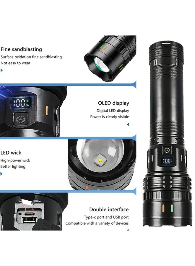 Black Portable Neckband Flashlight Ultra Long Battery Life Emergency Work Light For Night Tourism Patrol Fishing - Image 3