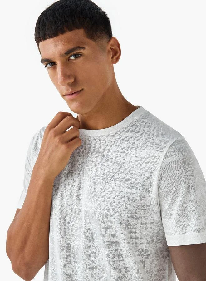 Splash Active WHITE Men Textured Performance T shirt for Men | Best Price UAE