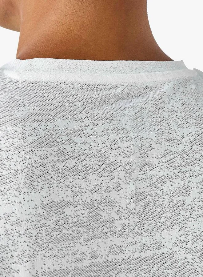 Splash Active WHITE Men Textured Performance T shirt for Men | Best Price UAE