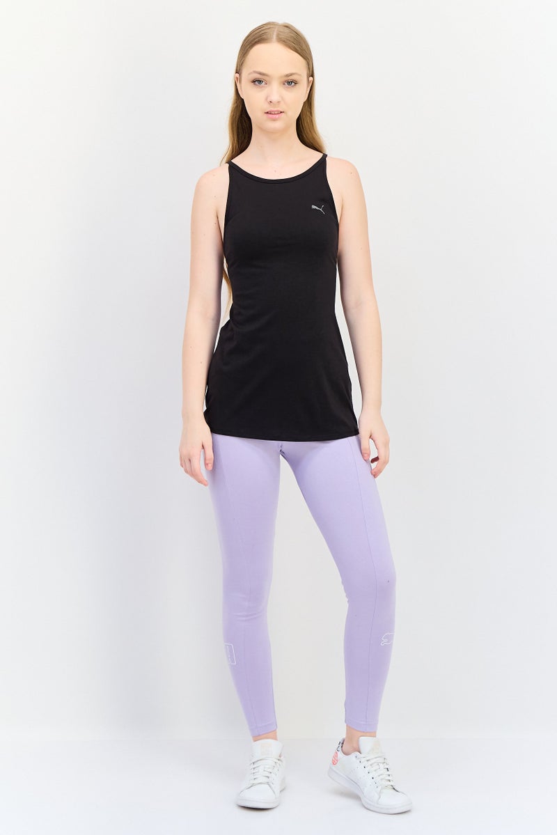 PUMA تي شيرت تدريب بلا أكمام للنساء بتصميم مريح، أسود - Image 2