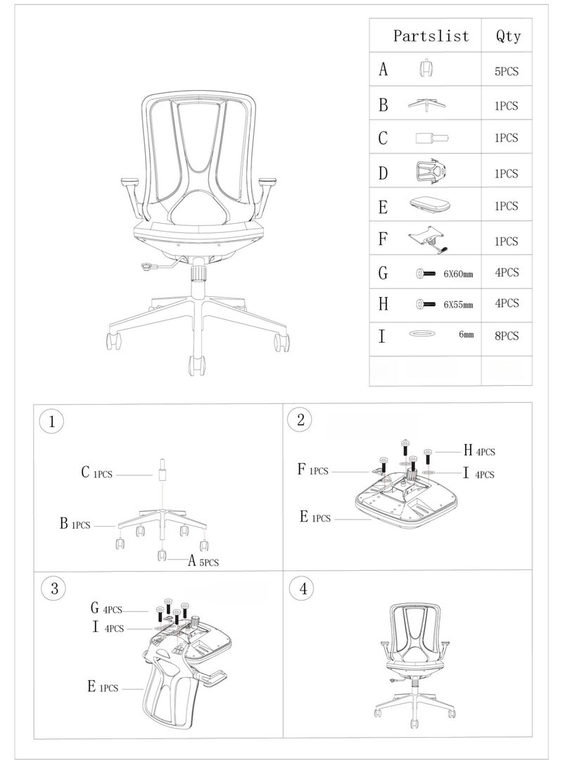 Selene House Comfortable Ergonomic Home Office Desk Chair with Flip-up Armrest Breathable Mesh Sturdy High Back Support Desk Office Chair with Lumbar Support Comfortable Seat Swivel Rotating Computer Chair Black - Image 3