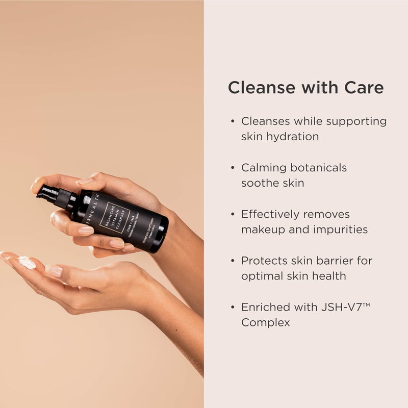 JSHealth Facial Cleanser - Gentle Face Cleanser and Face Wash for Women and Men with Vitamins C & E, Avocado Oil, & Chamomile - Image 2