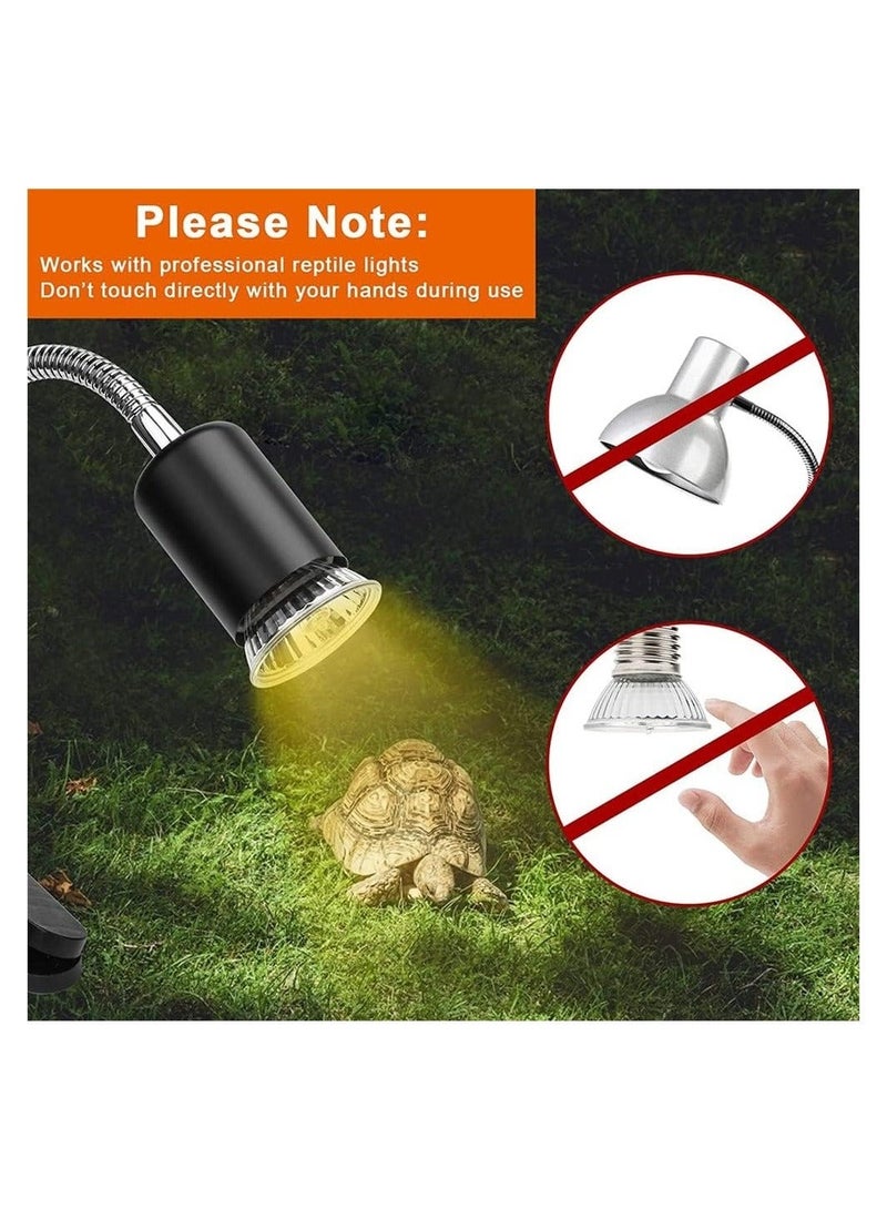 Captaintech 3Pack 50W UVA+UVB Bulbs Heat and Light for Reptiles and Amphibian Tanks Terrariums and Cages Heat Lamp Basking Lamp Heater Light Replacement Bulbs Works with Various Lamp Fixtures - Image 4