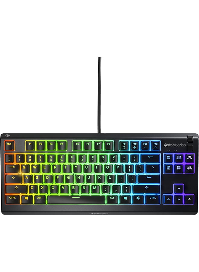 steelseries Apex 3 TKL Water Resistant Quiet Tenkeyless Keyboard with RGB Lighting - Black - Image 2