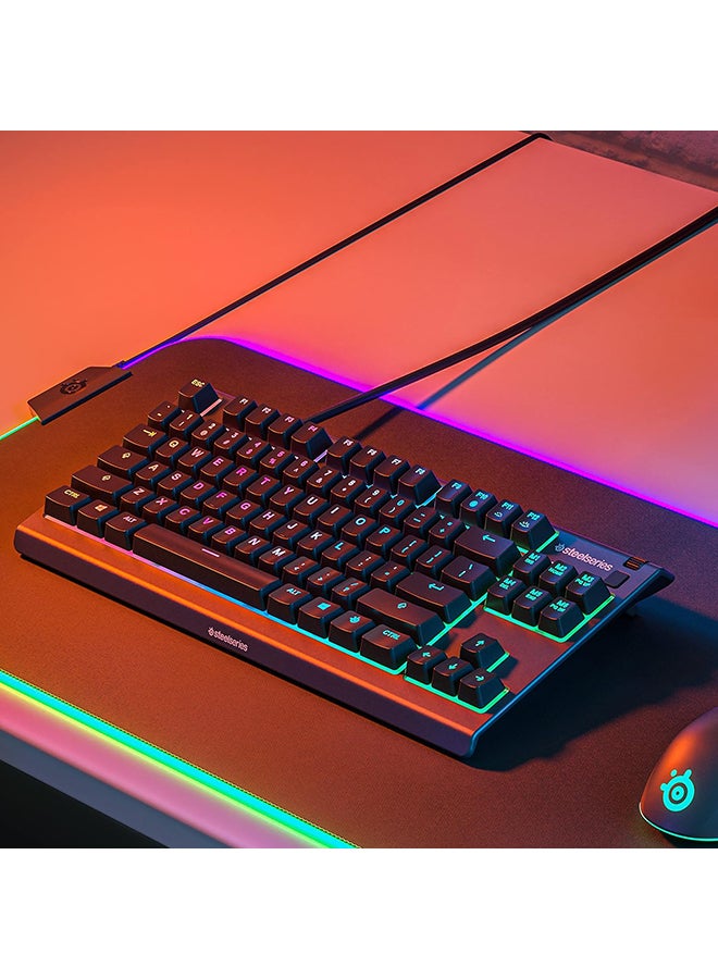 steelseries Apex 3 TKL Water Resistant Quiet Tenkeyless Keyboard with RGB Lighting - Black - Image 4