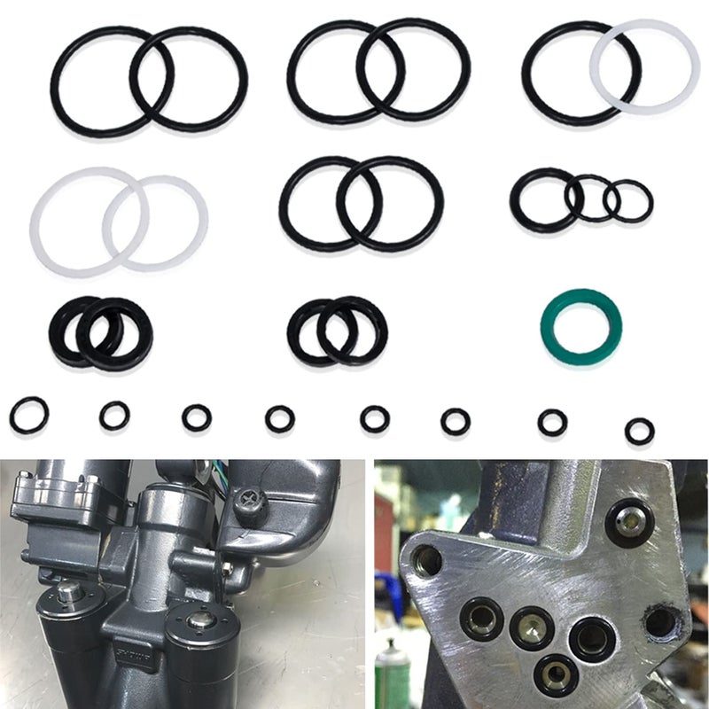 Tilt Trim Seal Kit 1997 & Up 115225FS Fast Strike Power for Yamaha Boat Power Units 115HP 150HP 175HP 200HP (Some 225HP 250HP) for Showa & 63P-43800-00-4D 64E-43822 with More O-Ring