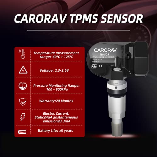 CARORAV TPMS Sensor, 434MHz Tire Pressure Monitoring System Sensor TPMS fit for 14-22 Jeep Cherokee Dodge RAM 1500 2500 3500 4500, Replaces# 68249197AA,4-Pack - Image 5