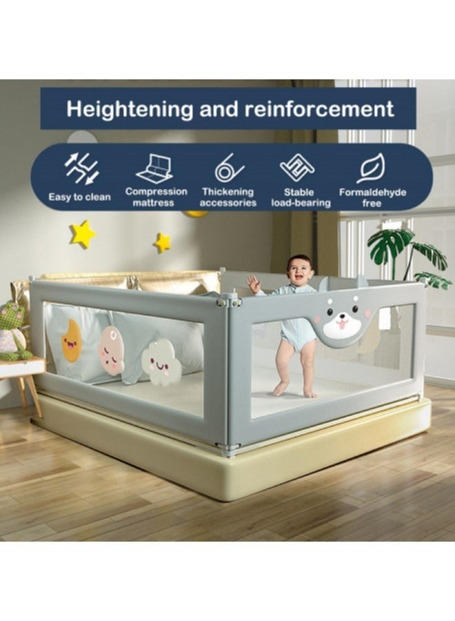 Bed Guard Rail for kids,Toddler Extra Long Bed Guard Rail,Universal Baby  Children Rail 2m  - Image 3