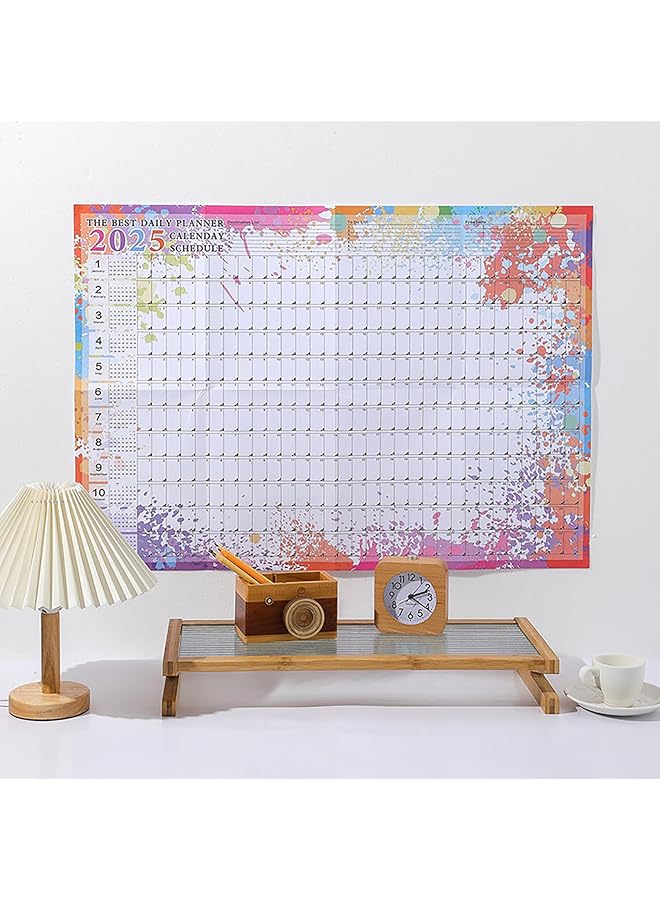 إيروريكس مخطط تقويم 2025، تقويم حائط، جدول يومي سنوي، ملصق تقويم، قائمة مهام، مخطط سنوي للمستلزمات المكتبية، ريترو - Image 2