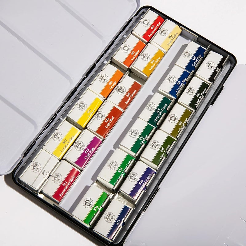 Mungyo Gallery Professional Water Color Pan Set of 24 Colors (Full Size) - Image 2