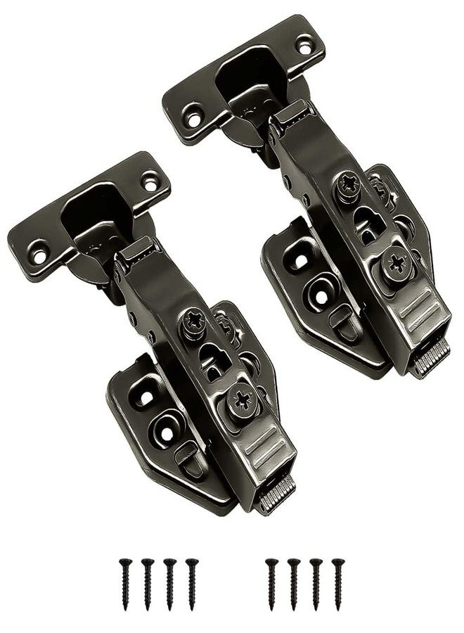 Volo European Style Mild Steel Hydraulic 3D Clip-on Soft Close Concealed Cabinet Hinges, Black Colour (0 Crank, 1) - Image 1