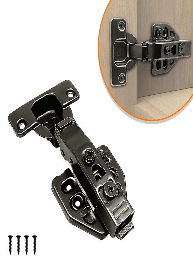Volo European Style Mild Steel Hydraulic 3D Clip-on Soft Close Concealed Cabinet Hinges, Black Colour (0 Crank, 1) - Image 2