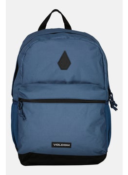 Volcom Men Textured Brand Logo Bag Pack 44 H x 37 L x 16 W cm, Blue  - Image 1