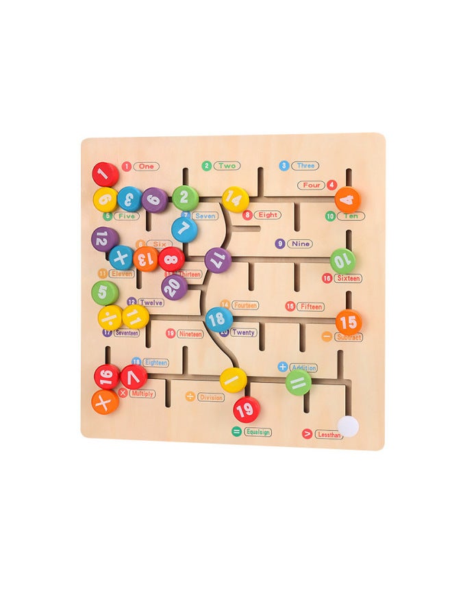Children's Concentration Training Maze Beads Find A Kindergarten Attention Early Teaching Aware Math Letter Educational Toys-Color:Digital Position Finding - Image 1