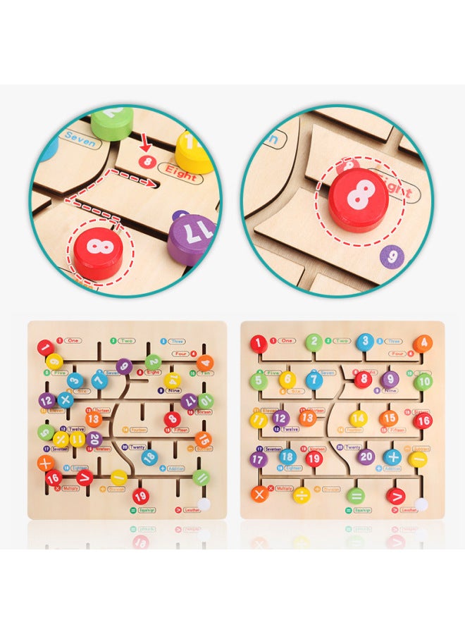 Children's Concentration Training Maze Beads Find A Kindergarten Attention Early Teaching Aware Math Letter Educational Toys-Color:Digital Position Finding - Image 4
