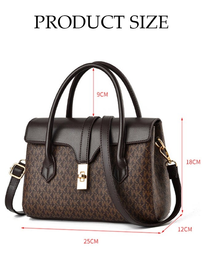 DUNISO - Women's Vintage Tote Bag Handbags with Large Capacity Faux Leather Shoulder Bag Ladies Fashion Designer Satchel Crossbody Bag with Detachable Strap for Ladies - Image 1