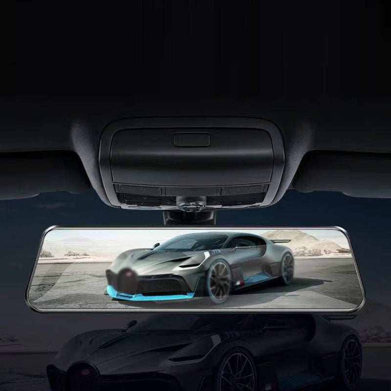 1080P DVR Dash Camera Front & Rear Dual Camera Driving Recorder with 9.66 Inch Touchscreen 170° Wide Angle Support Clear Night-Vision Parking Monitor Motion Detection Collision Locking Loop Recording - Image 2