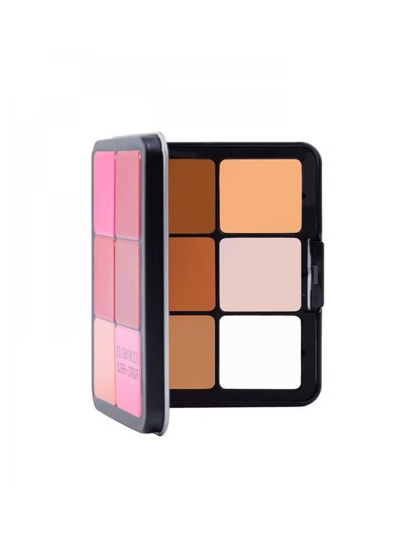 فلوروتشي مجموعة مكياج من 5قطع احمرخدودقلم كحل لتحديد العين واحمر شفاه سائل وفرشة ماربل - Image 4