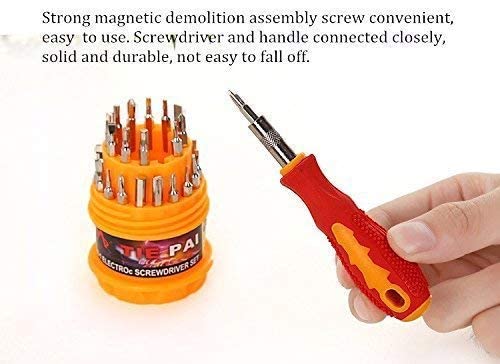 SP 31 in 1 Repairing Interchangeable Precise Screwdriver Tool Set Kit with Magnetic Holder for Home and Laptop (Multicolour)  - Image 2