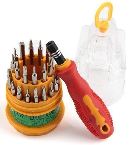 SP 31 in 1 Repairing Interchangeable Precise Screwdriver Tool Set Kit with Magnetic Holder for Home and Laptop (Multicolour)  - Image 1