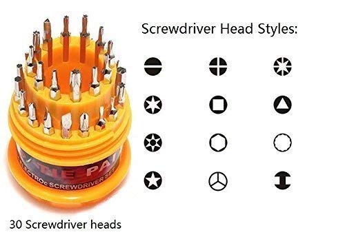 SP 31 in 1 Repairing Interchangeable Precise Screwdriver Tool Set Kit with Magnetic Holder for Home and Laptop (Multicolour)  - Image 4