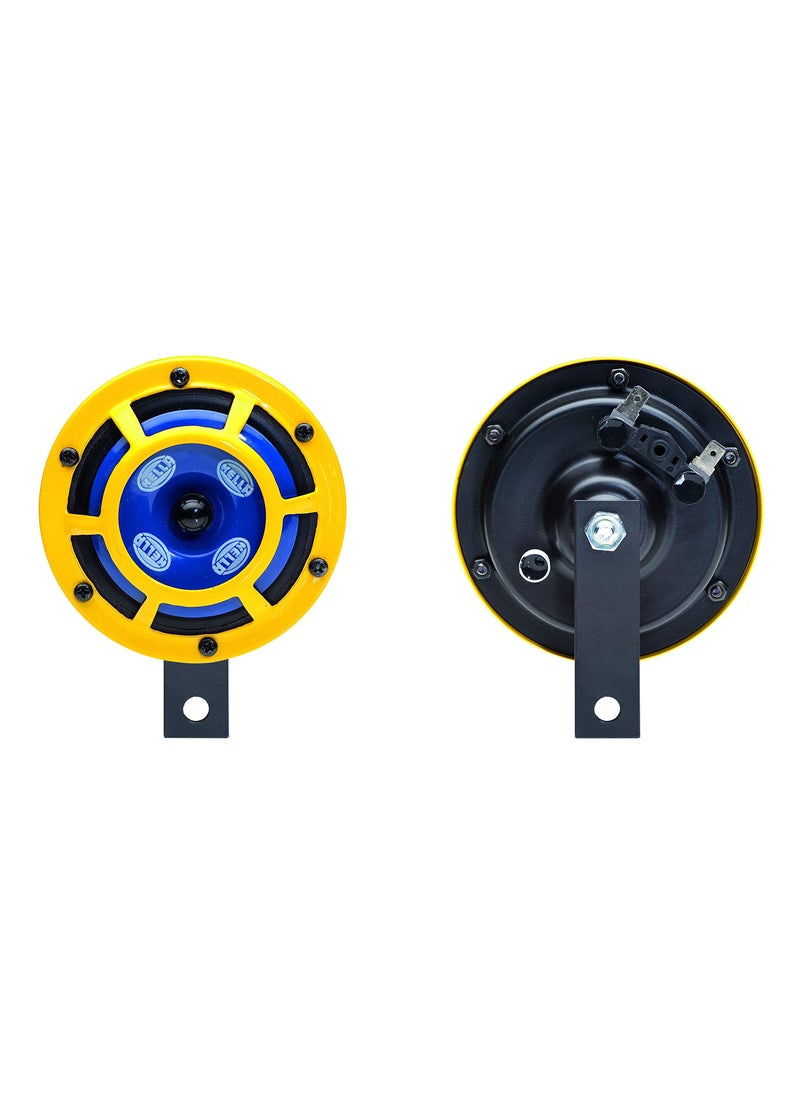 HELLA HELLA H31000001 Sharptone 12V High Tone / Low Tone Twin Horn Kit with Yellow Protective Grill, Includes Relay, 2 Horns  - Image 3