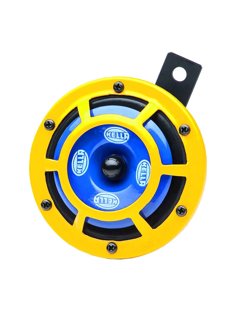 HELLA HELLA H31000001 Sharptone 12V High Tone / Low Tone Twin Horn Kit with Yellow Protective Grill, Includes Relay, 2 Horns  - Image 2