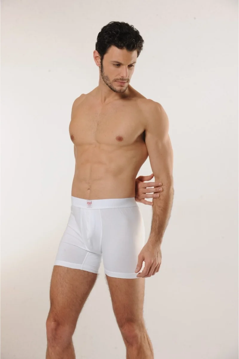 HMD 300 Cotton Lycra Men's Boxer Briefs - White