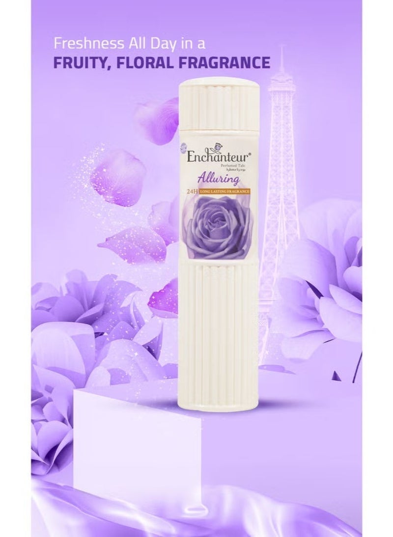 Enchanteur Alluring Talc, 24 H Long Lasting Fragrance Powder, 250g - Image 5