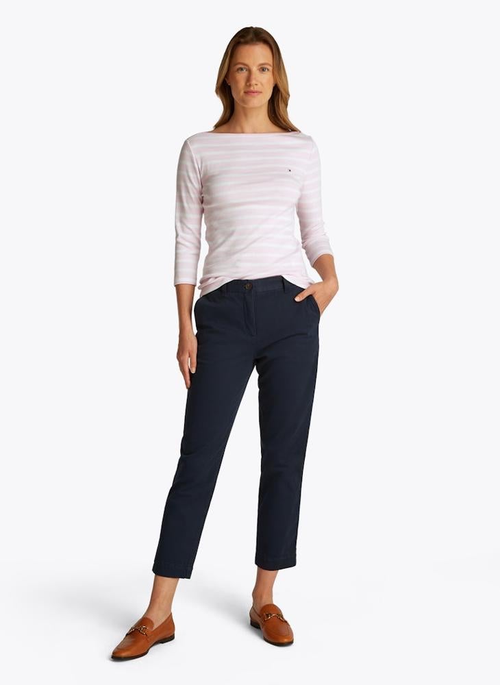 TOMMY HILFIGER Striped Crew Neck T-Shirt - Image 4