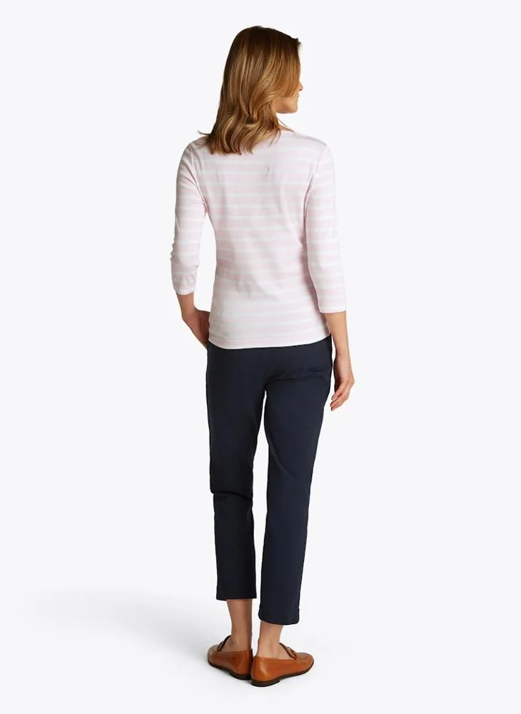 تومي هيلفيغر Striped Crew Neck T-Shirt